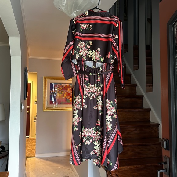 🌺 Pretty Gracia Floral High Lo Dress Sz M - Picture 4 of 10